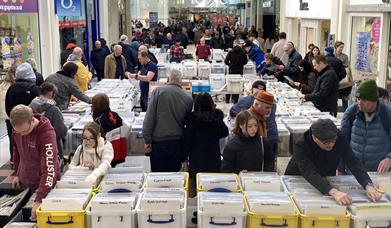 The Lincoln Waterside Shopping Centre Record Fair.